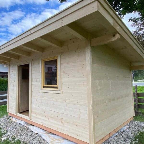 Gartenhütte erbaut von Holzbau Schach